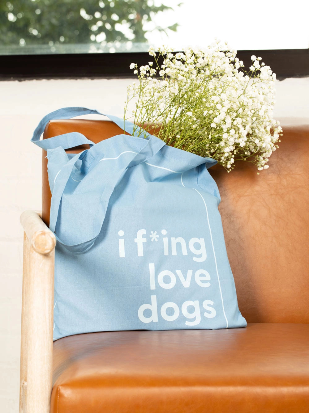 "I F*Ing Love Dogs" Tote