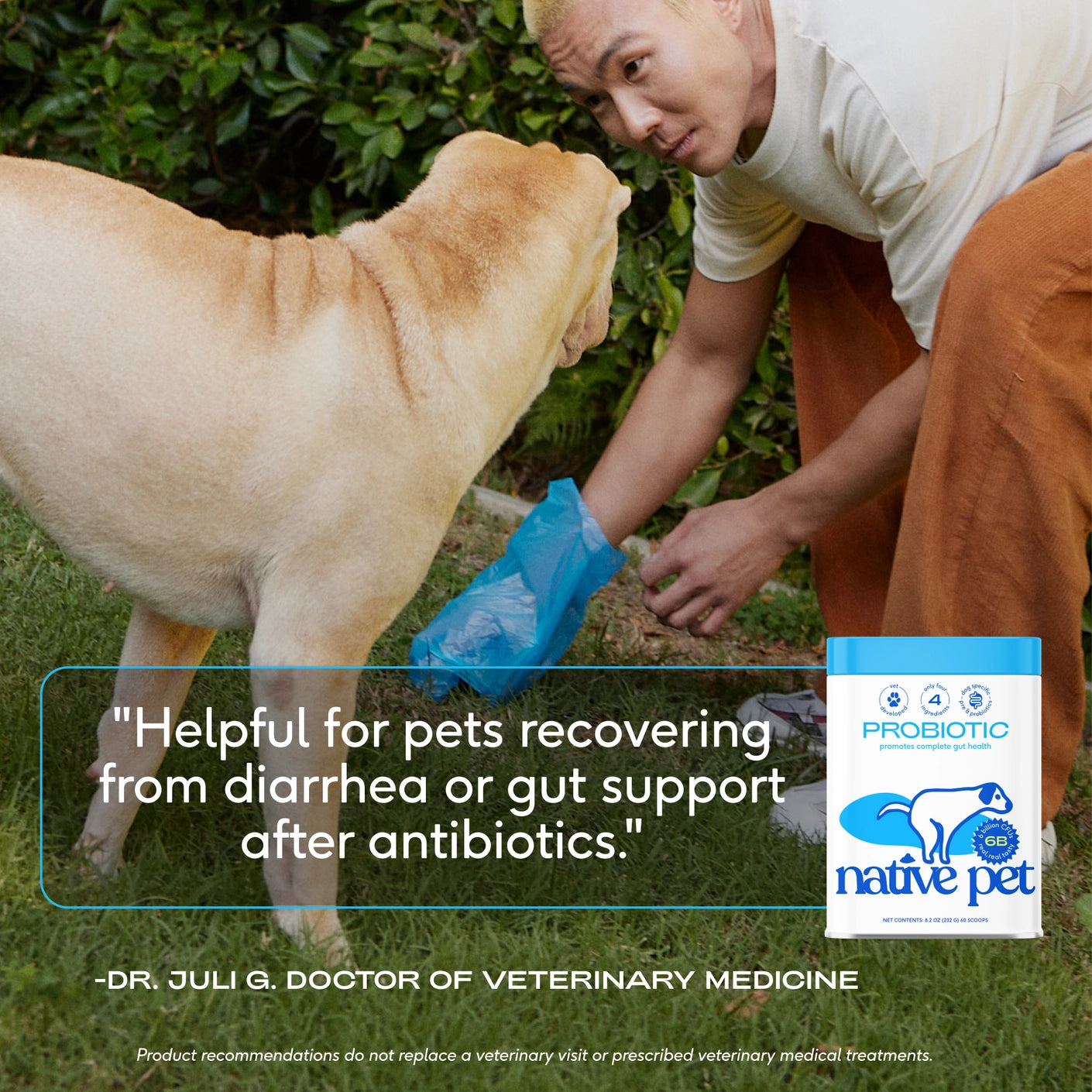 Probiotic & Prebiotic Powder Vet-Formulated Supplement - 4.1oz Tin