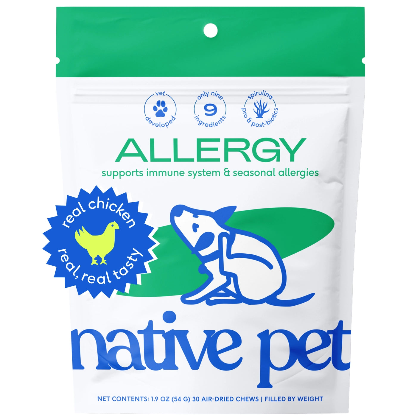 NATIVE PET - Allergy & Immune Chews, An Allergy & Itch Relief Supplement - 30 count bag