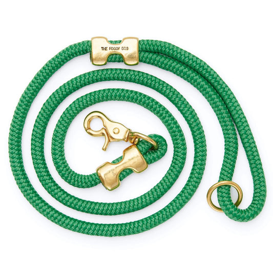 THE FOGGY DOG - Grass Green Marine Rope Dog Leash