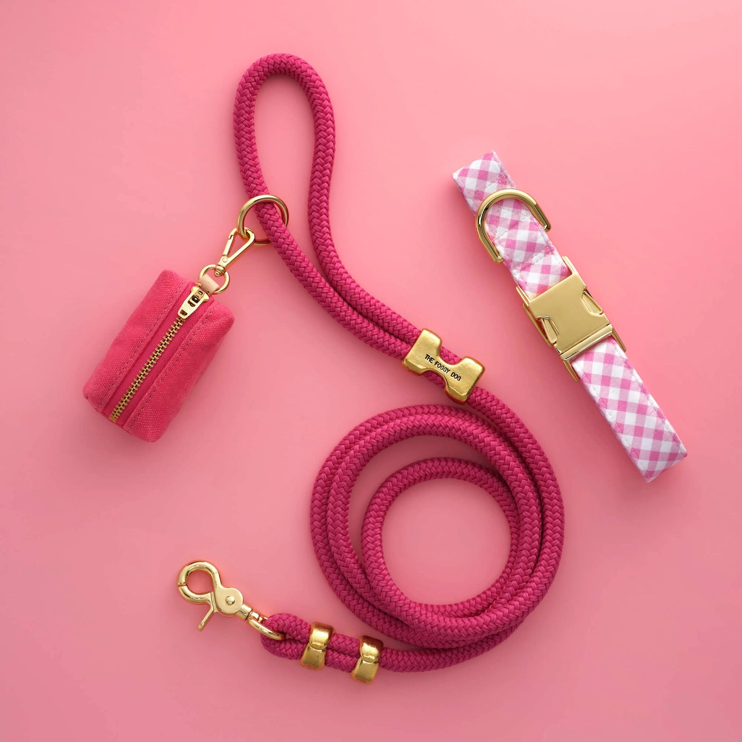 THE FOGGY DOG - Hot Pink Marine Rope Dog Leash