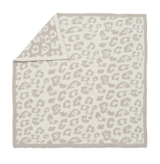 BAREFOOT DREAMS - CozyChic In The Wild Puppy Blanket in Cream & Stone