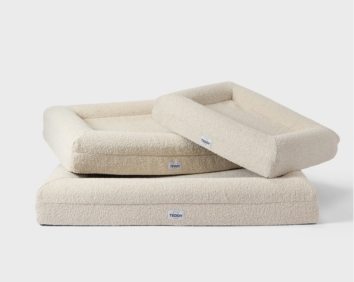 TEDDY - Ivory Boucle Dog & Cat Bed