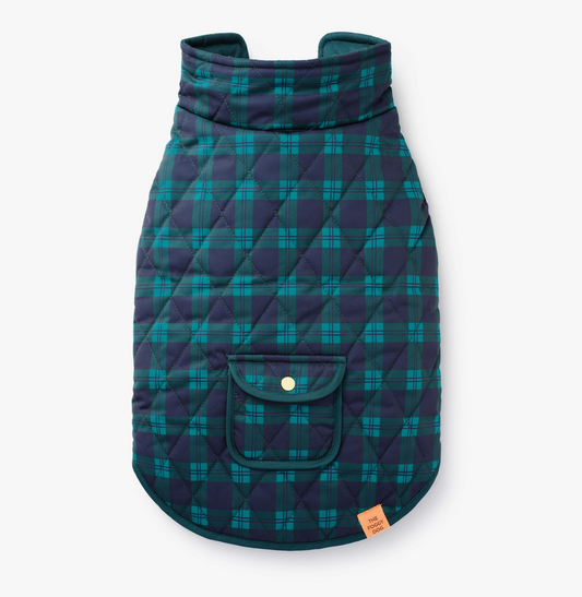 Black Watch Plaid Reversible Dog Jacket