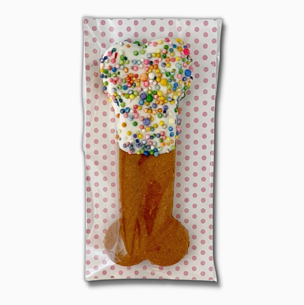 Half-Dipped Sprinkle Dog Cookie - Large