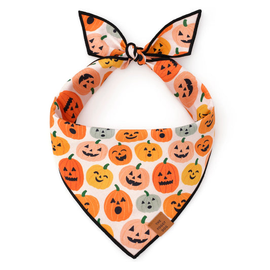 THE FOGGY DOG - Jack-O’-Lanterns Reversible Halloween Dog Bandana