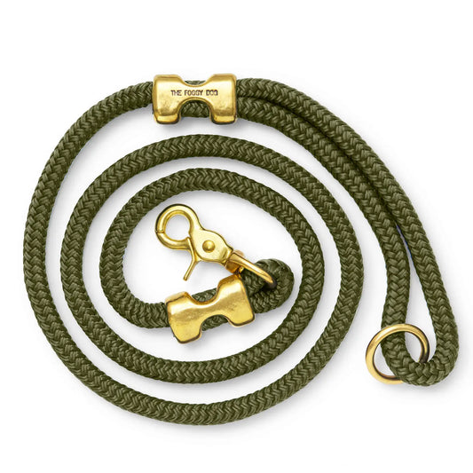 THE FOGGY DOG - Olive Marine Rope Dog Leash