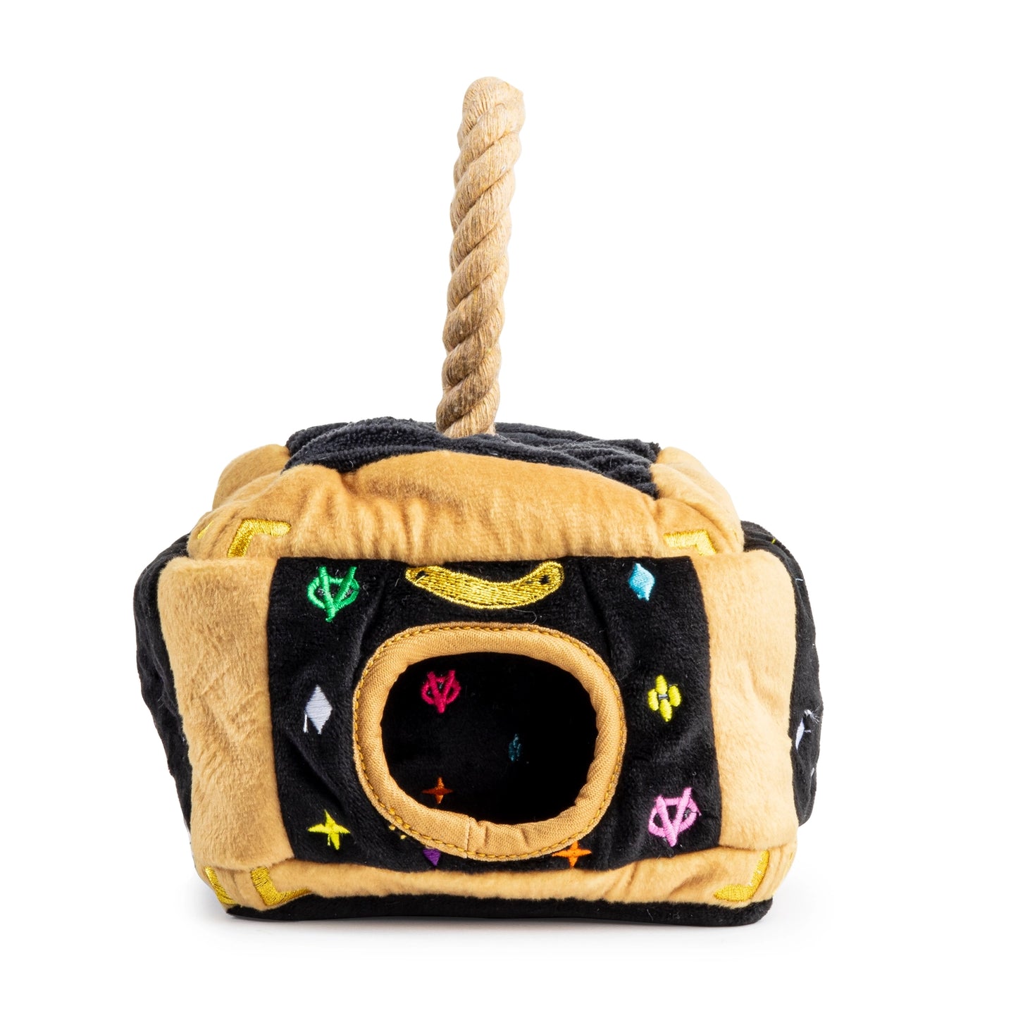 Black Monogram Chewy Vuiton Trunk Dog Toy