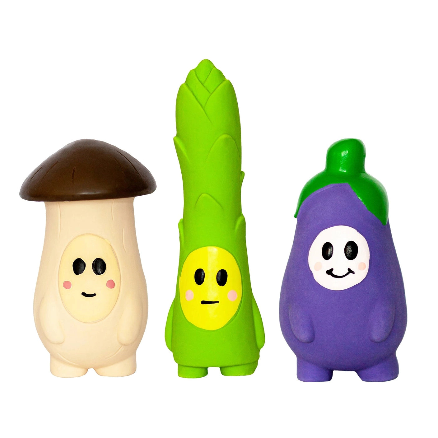 Trio Of Squeaker Toys - Veggie Squeaker Squad