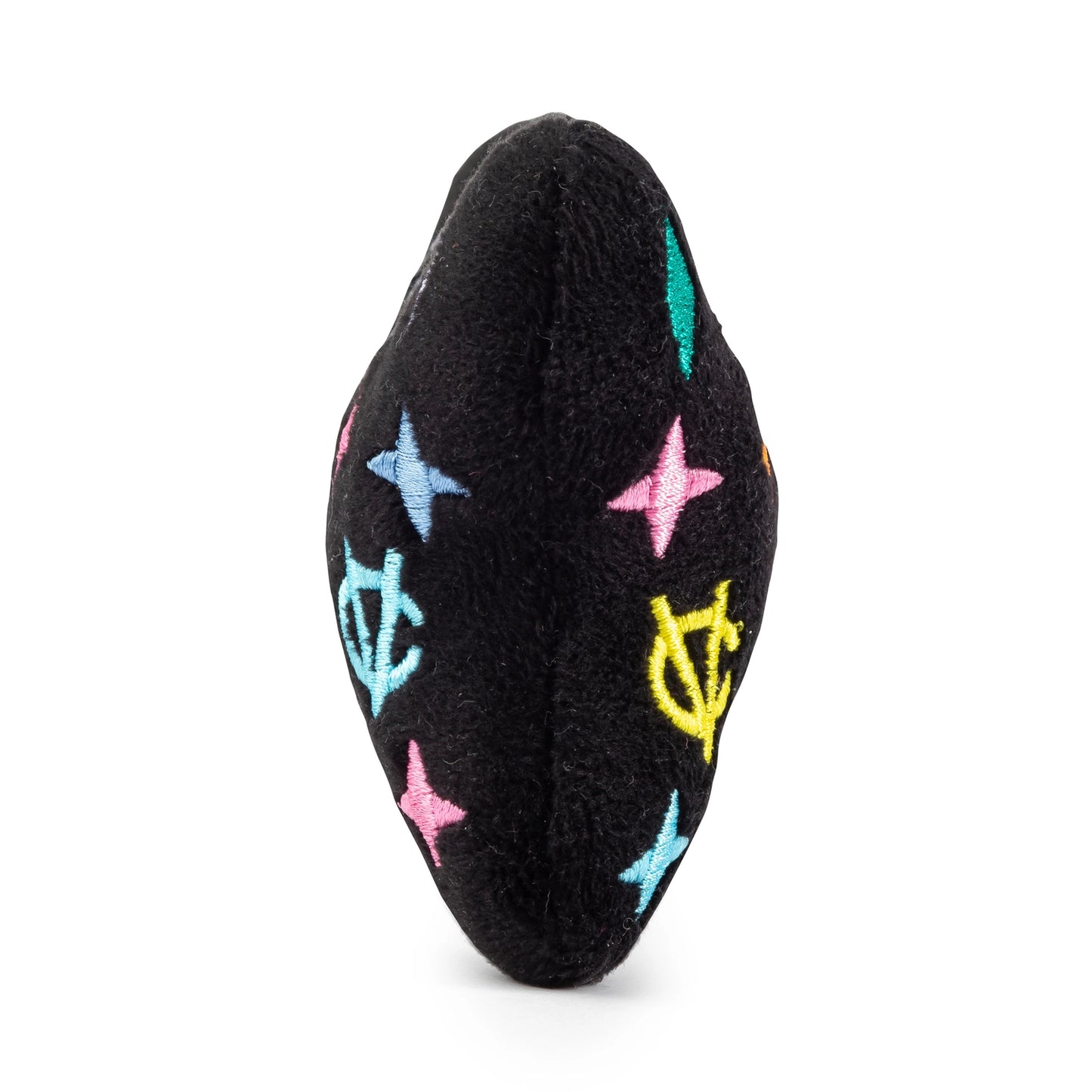 Black Monogram Chewy Vuiton Bone Squeaker Dog Toy