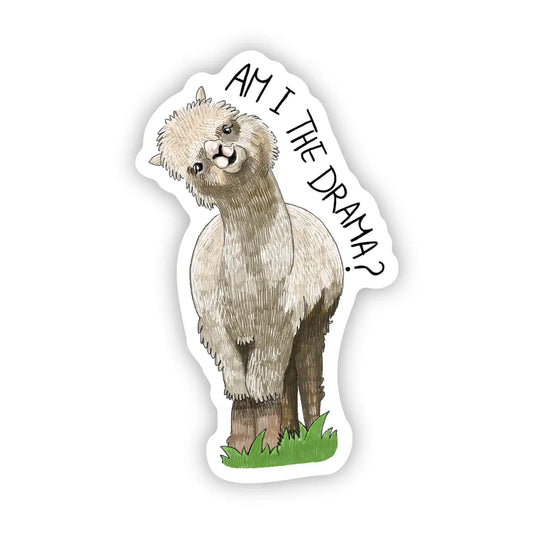 "Am I the Drama?" Llama Sticker