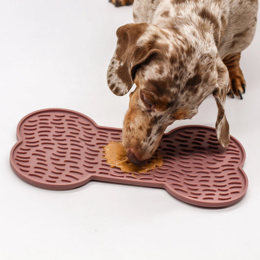 Lick Mat for Dogs & Cats - 100% Silicone Bpa Free in Eggplant